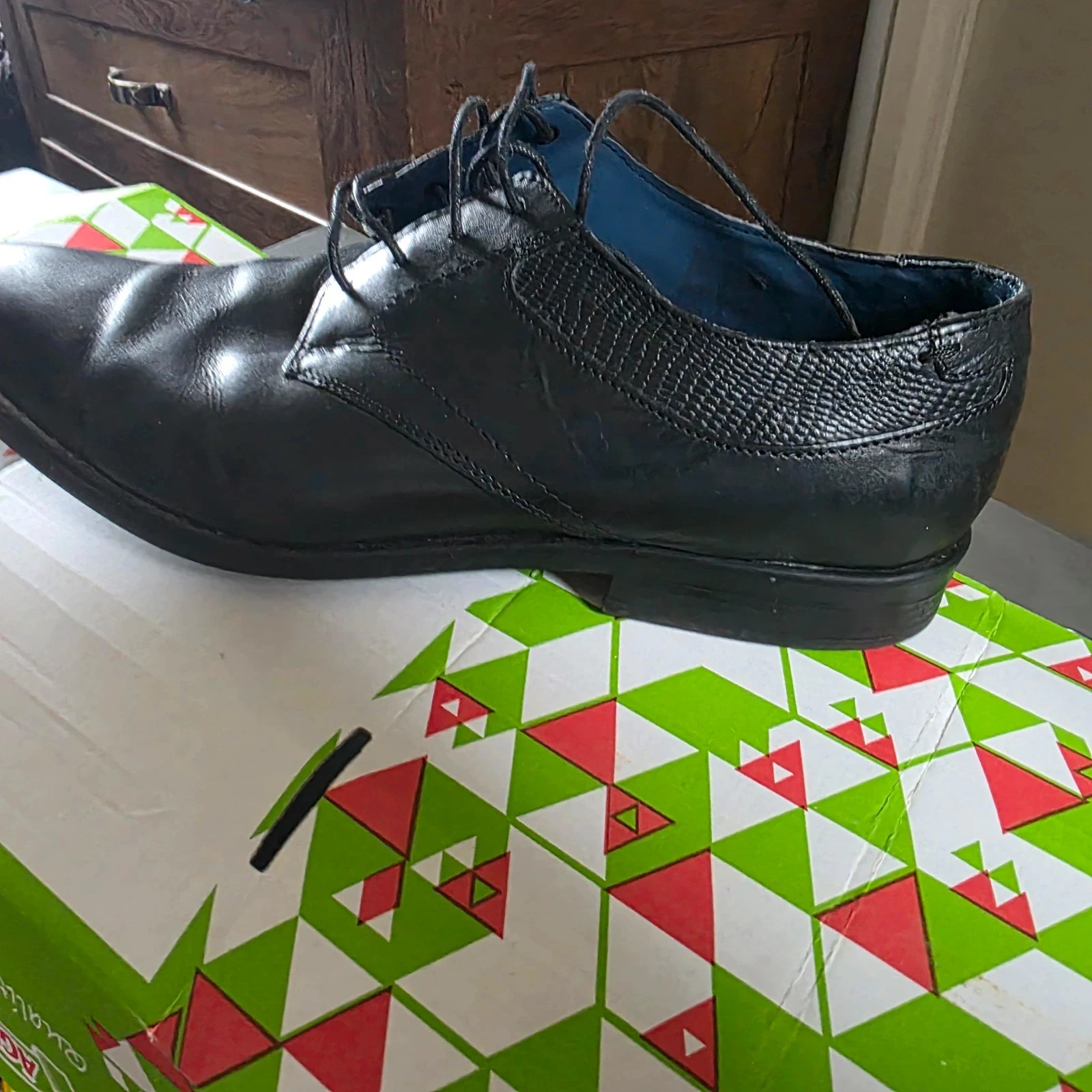 Chaussures de robe en cuir classique Van Beers - Cuir noir - Taille 44 (Excellent état – photo 6